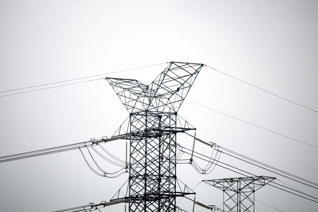 a power line tower